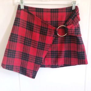 LF Seek the Label Red Plaid Mini Skirt Schoolgirl